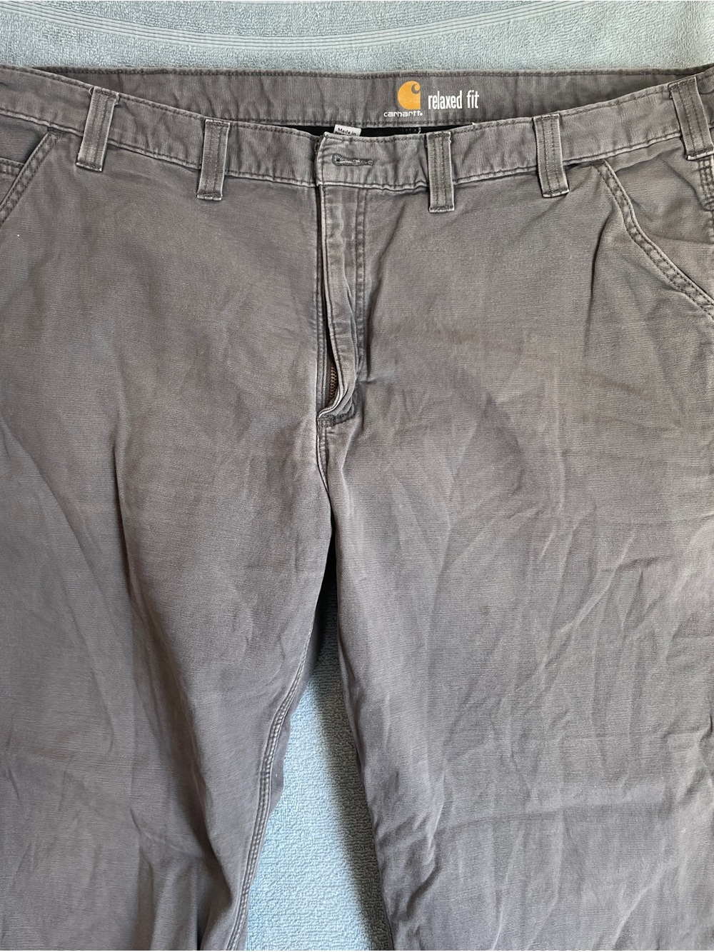 Carhartt Men's Straight Leg Fit Chinos 44x30 in Dark Gray Canvas Work Pants